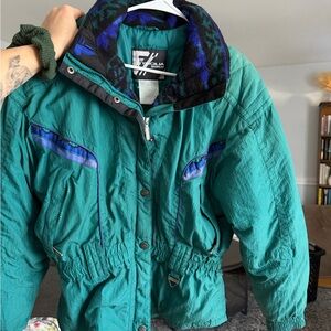 Tyrolia Women's Teal and Black Ski Jacket